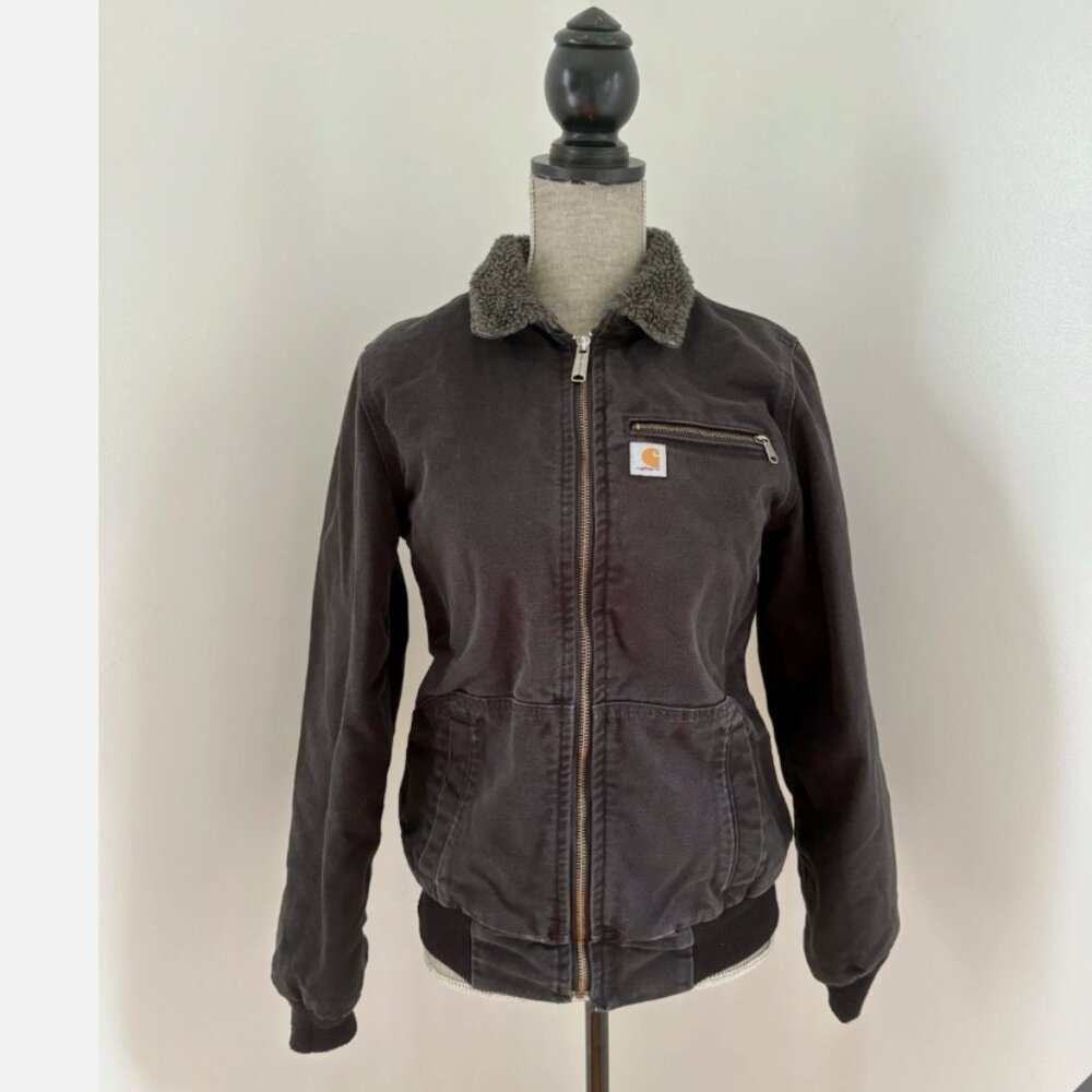 *DISCONTINUED-Wildwood-Carhartt Jacket | Black w/ Sherpa Lining | XS | VTG | EUC